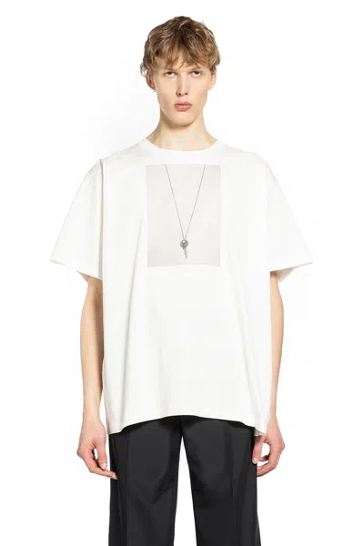 Mm6 Maison Margiela T-shirt With A Digitally Inspired Key Print On The Chest In White