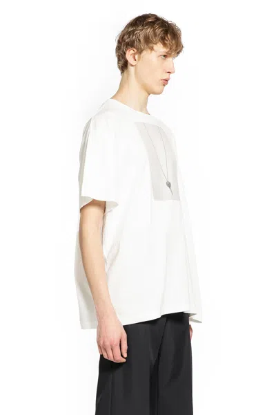 Mm6 Maison Margiela T-shirt With A Digitally Inspired Key Print On The Chest In White