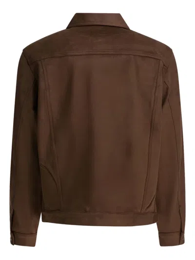 Needles Cropped Structured Jacket With Classic Collar In Brown