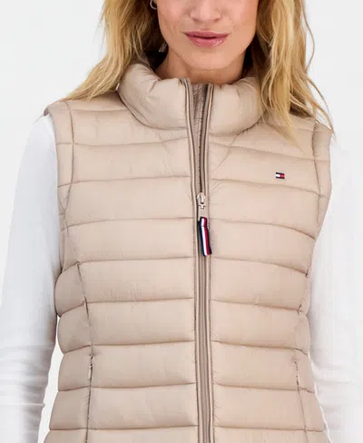 Tommy Hilfiger Quilted Packable Vest In Neutral