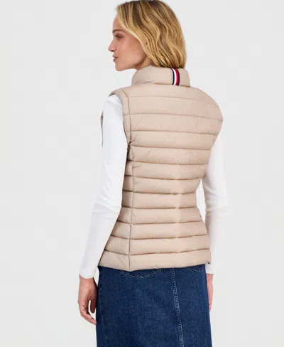 Tommy Hilfiger Quilted Packable Vest In Neutral