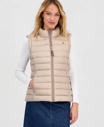 Tommy Hilfiger Quilted Packable Vest In Neutral