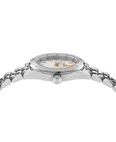 Versace V-code Bracelet Watch, 36mm In Metallic