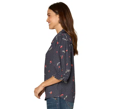 Democracy Women's Printed Collared Top In Multi