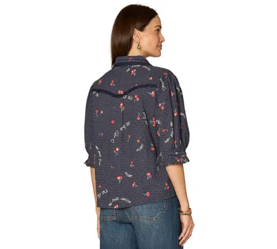 Democracy Women's Printed Collared Top In Multi