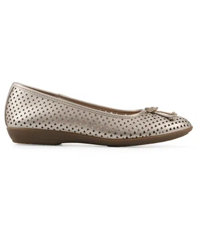 Cliffs By White Mountain Wide Width Carris Ballet Flat In Brown