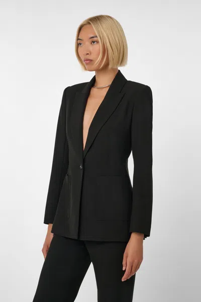 Toccin Rory Single Button Blazer In Jet In Black
