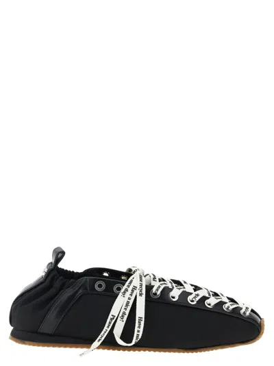Ganni Alexander Mcqueen White Leather Sneakers With White Leather Heel