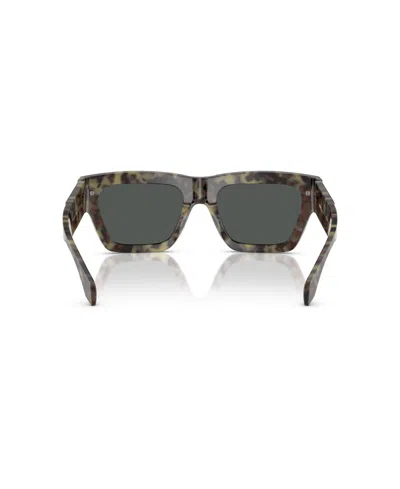 Versace 55mm Plaque Rectangular Sunglasses In Black