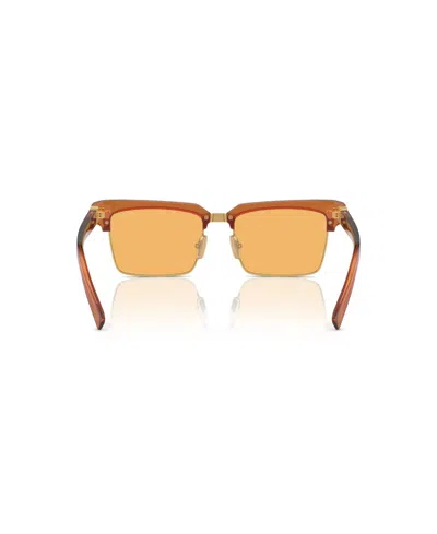 Miu Miu Translucent Clubmaster-frame Sunglasses In Yellow