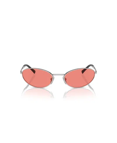 Prada 0pr A59s Oval Frame Sunglasses In Pink