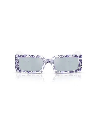 Dolce & Gabbana Rectangular Sunglasses In Gray