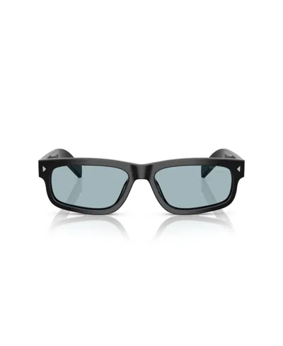 Prada 0pr B11s Rectangular Black Acetate Sunglasses In Black