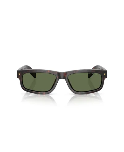 Prada 0pr B11s Rectangular Frame Acetate Sunglasses In Black