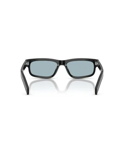 Prada 0pr B11s Rectangular Black Acetate Sunglasses In Black