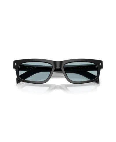 Prada 0pr B11s Rectangular Black Acetate Sunglasses In Black