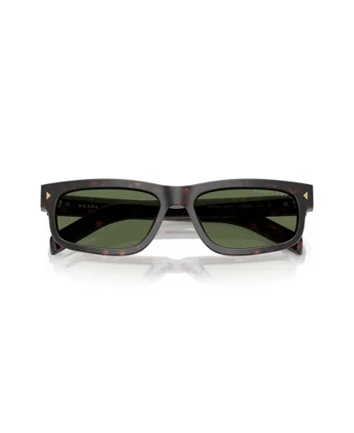 Prada 0pr B11s Rectangular Frame Acetate Sunglasses In Black