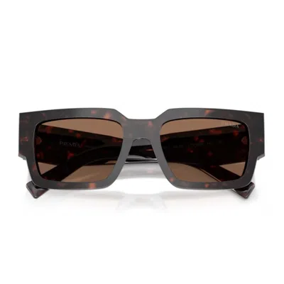 Prada 55mm Rectangular Sunglasses In Brown