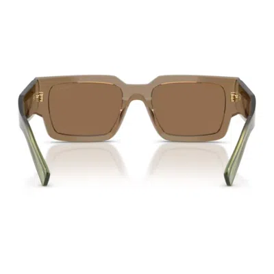 Prada Eyewear Rectangle Frame Sunglasses In Brown