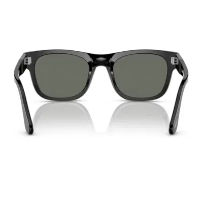 Persol Po3269s Rectangular Black Acetate Sunglasses In Black