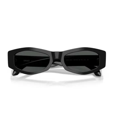 Versace 54mm Irregular Sunglasses In Black
