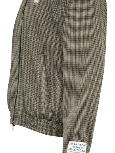 Gallery Dept. Houndstooth Wool-blend Track Jacket In Brown