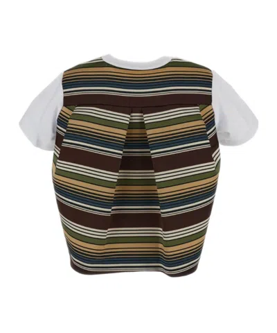 Sacai Striped T-shirt In Multi
