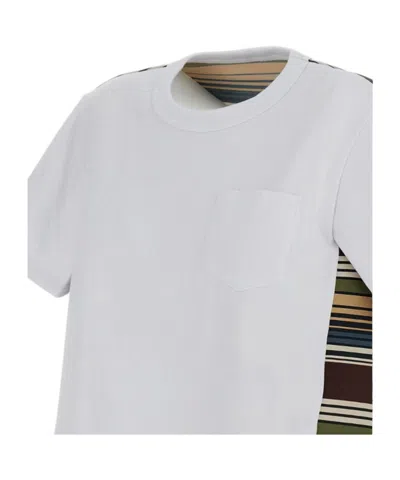 Sacai Striped T-shirt In Multi