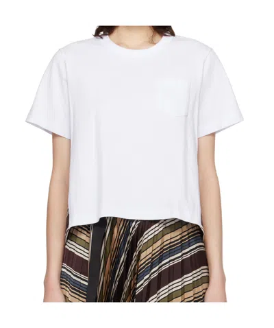 Sacai Striped T-shirt In Multi
