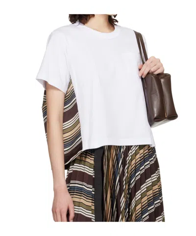 Sacai Striped T-shirt In Multi