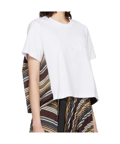 Sacai Striped T-shirt In Multi