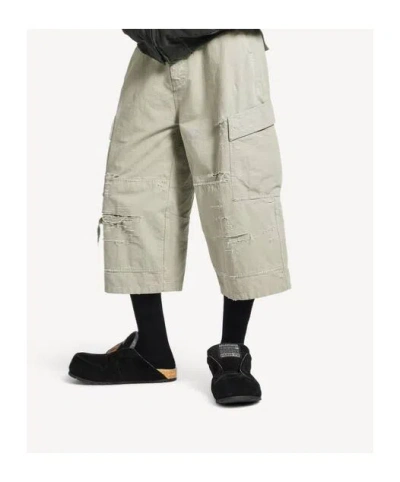 Balenciaga Dumbo Sabot In Distressed Suede Calfskin Men In Black