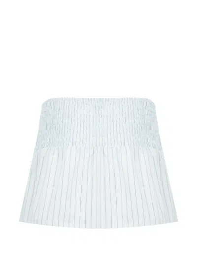 Deiji Studios Striped-pattern Mini Skirt In White