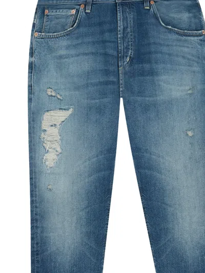 Dondup Distressed Trousers In Blue