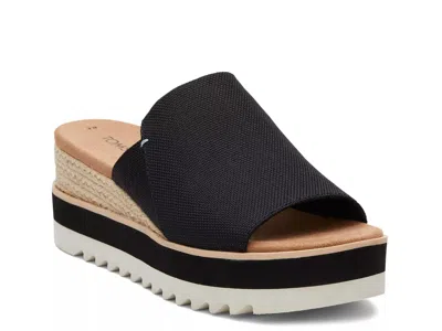 Toms Diana Wedge Sandal In Black