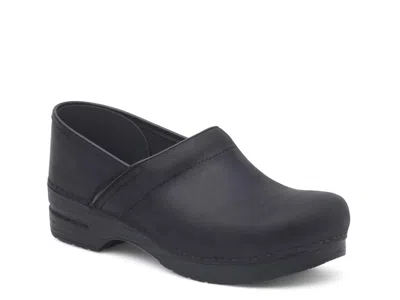 Dansko Professional Box Leather Clogs In Blue