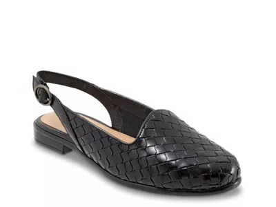 Trotters Lea Slingback Flat In Black