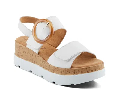 Spring Step Abarah Slingback Platform Sandal In White
