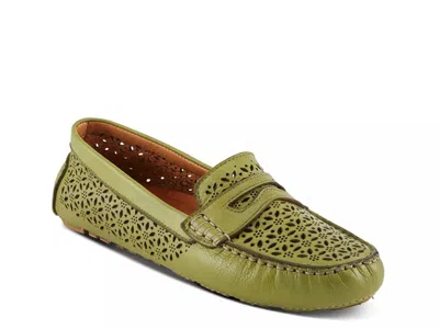 Spring Step Crain Driving Penny Loafer In Green | ModeSens