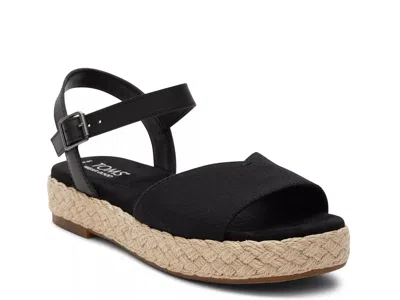 Toms Abby Espadrille Platform Sandal In Black