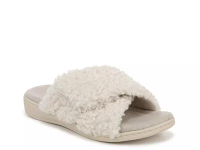 Vionic Relax Ii Plush Slide Sandal In Off White