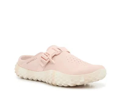 Merrell Wrapt Logo-debossed Mules In Pink