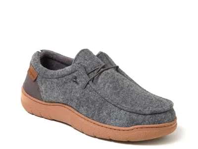 Dearfoams Mens Memory Foam Slip-on Slippers In Gray