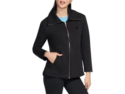 Skechers Go Snuggle Tunic Fullzip Jacket In Black