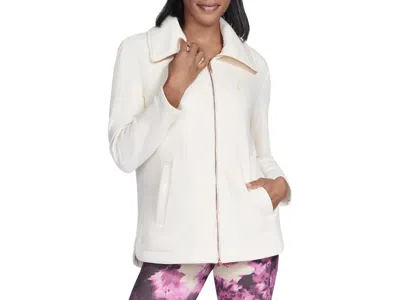 Skechers Go Snuggle Tunic Fullzip Jacket In White