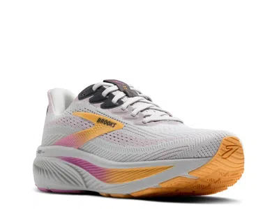 Brooks Ghost 17 Shoes White Pink Orange Aw25 Women In Gray