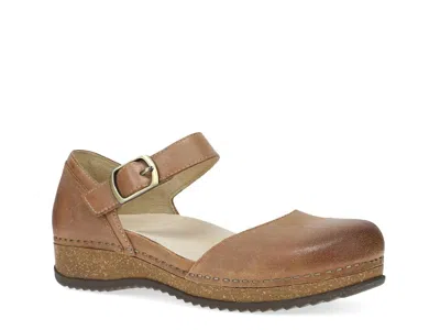 Dansko Mae Ankle Strap Platform Clog In Brown