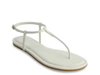 Bernardo Hercu Leather Ankle-strap Flat Sandals In White