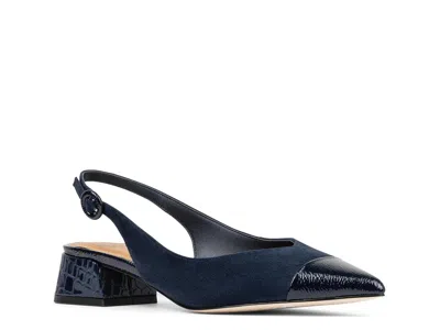 Donald Pliner Payton Leather Slingback Pump In Blue