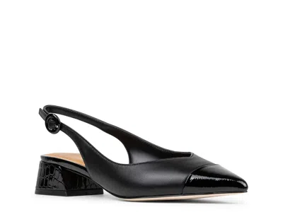 Donald Pliner Payton Leather Slingback Pump In Black